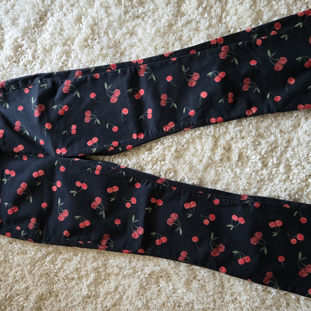 Free People/We The Free Navy Cherry Print Pants